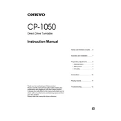 Onkyo CP 1050 manual cover