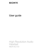 Sony MDR-NC750 manual cover