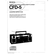 Sony CFD-5 manual cover