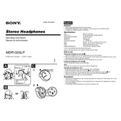 Sony MDR-G55LP manual cover