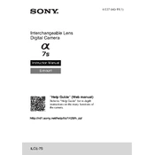 Sony ILCE-7S manual cover