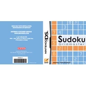 Nintendo Sudoku Gridmaster manual cover