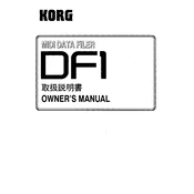 KORG DF1 manual cover