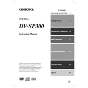 Onkyo DV SP300 manual cover