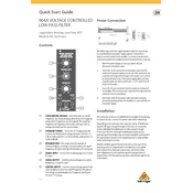 Behringer 904A Voltage Controlled Pass manual cover