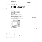 Sony FDL-K400 manual cover