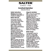 Salter BW05614 Handheld Spiralizer manual cover