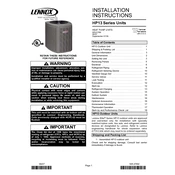 Lennox HP13 manual cover