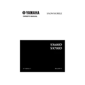 Yamaha SX600D, SX700D 2000 manual cover