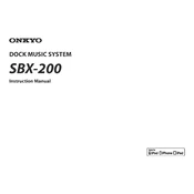 Onkyo SBX 200 manual cover