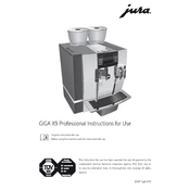 Jura Giga X9 Professional Coffee Machine manual cover