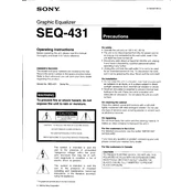 Sony SEQ-431 manual cover