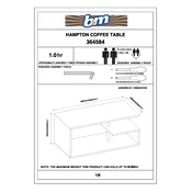 Hampton B&M Coffee Table 364584 manual cover