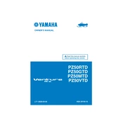 Yamaha PZ50RTD, PZ50GTD, PZ50MTD, PZ50VTD 2013 Venture Lite manual cover