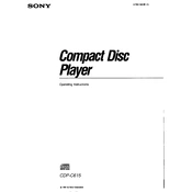 Sony CDP-C615 manual cover