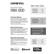 Onkyo RBX-500 manual cover