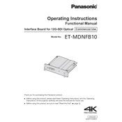 Panasonic ET-MDNFB10 manual cover