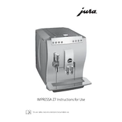 Jura Impressa Z7 One Touch Coffee Machine manual cover