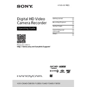 Sony HDR-CX540 manual cover