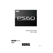 KORG PS60 manual cover