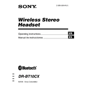 Sony DR-BT10CX manual cover