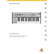 Behringer Vocoder VC340 manual cover