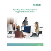 Yealink Updating Phone Firmware from Skype for Business manual cover