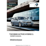 BMW ActiveHybrid 3 3 Series 2013 manual cover