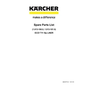 Karcher ECO T11 Bp Liner 1.013-100.0 Part's manual cover