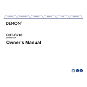 Denon DHT-S216 manual cover