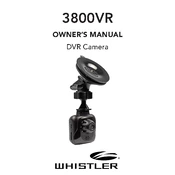 Whistler 3800VR DVR Camera manual cover