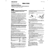 Sony RM-V18A manual cover