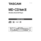 Tascam MD-CD1MKIII manual cover