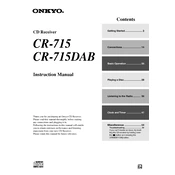 Onkyo CR 715, CR 715DAB manual cover