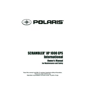 Polaris Scrambler XP 1000 EPS International manual cover