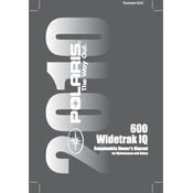 Polaris 600 Widetrak IQ 2010 manual cover