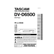 Tascam DV-D6500 manual cover