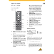 Behringer 921B Oscillator manual cover