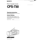 Sony CFS-730 manual cover