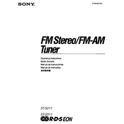 Sony ST-S211 manual cover