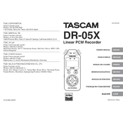 Tascam DR-05x manual cover