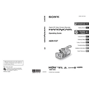 Sony HDR-FX7 manual cover