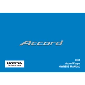 Honda Accord Coupe 2017 manual cover