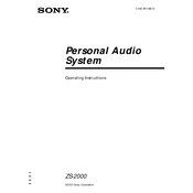 Sony ZS-2000 manual cover