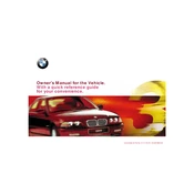 BMW 320i Sedan 3 Series 2001 manual cover