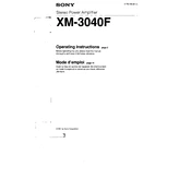 Sony XM-3040F manual cover