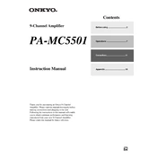 Onkyo PA MC5501 manual cover