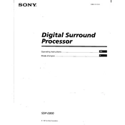 Sony SDP-E800 manual cover