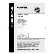 Hoover AB TCE660001 manual cover