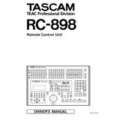 Tascam RC-898 manual cover